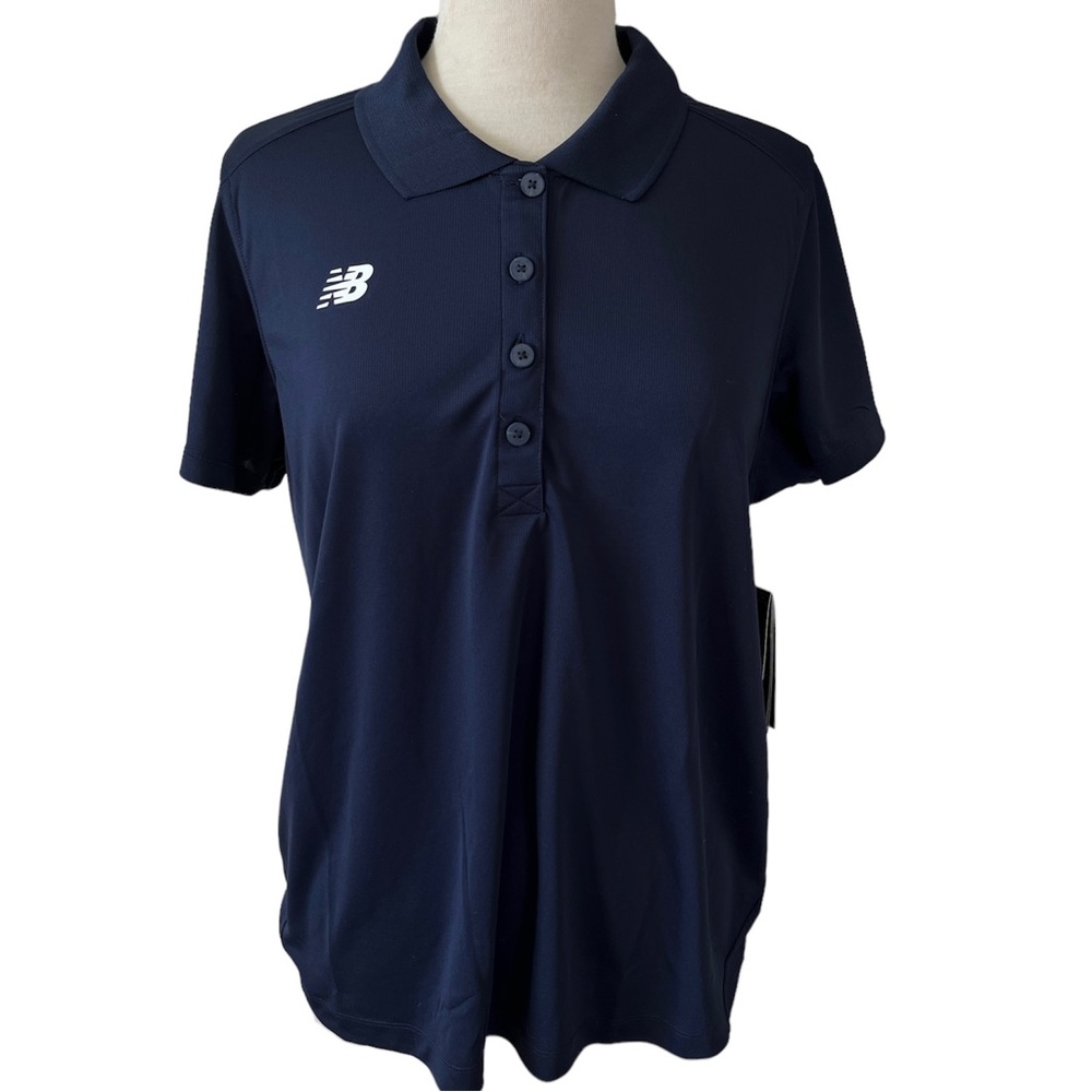 Woman’s Navy Blue New Balance Tech Polo Shirt XL NWT